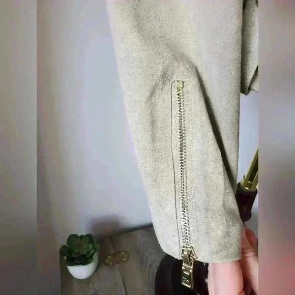 TOMMY HILFIGER faux suede moto jacket size medium - Picture 5 of 10